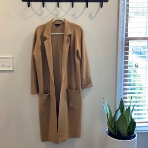 Ella open-front long sweater-blazer